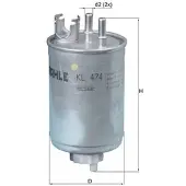 Knecht Kraftstofffilter MAHLE KL 474