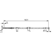 Bosch Seilzug, Feststellbremse 1 987 482 293 Links