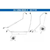 Ate Bremsschlauch 24.1294-0020.3 für Renault Megane II Grandtour
