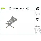 Valeo 851872 Elektrischer Fensterheber Vorne Links für BMW 7 (E32)