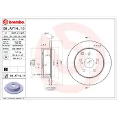 Brembo Bremsscheibe PRIME LINE - UV Coated 08.A714.11