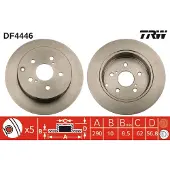 TRW Bremsscheibe DF4446 hinten, voll, 1 Stück