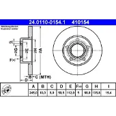 Ate Bremsscheibe 24011001541 voll 245mm 10mm für VAG