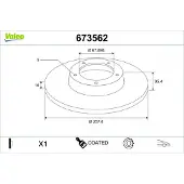 Valeo Bremsscheibe COATED 673562