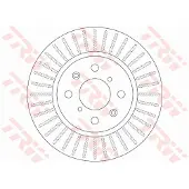TRW Bremsscheibe DF6232 vorne, belüftet, 1 Stück