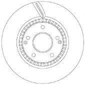 TRW Bremsscheibe DF6883S hinten, belüftet, 1 Stück