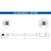 Ate Bremsschlauch 24.5102-0275.3