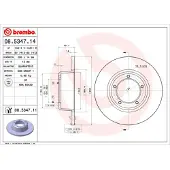 Brembo Bremsscheibe [Hersteller-Nr. 08.5347.11] für Land Rover