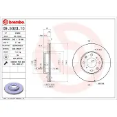 Brembo Bremsscheibe 09502310 242mm 19mm für ACURA