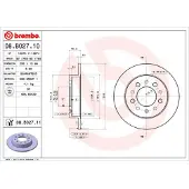 Brembo Bremsscheibe PRIME LINE - UV Coated 08.B027.11