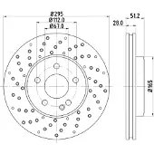 Hella Bremsscheibe PRO High Carbon 8DD 355 129-681