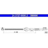 Ate Seilzug Feststellbremse 24.3727-0690.2 für Ford Focus III Turnier