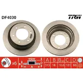 TRW Bremsscheibe DF4030 hinten, belüftet, 1 Stück