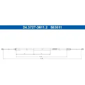 Ate Seilzug Feststellbremse 24.3727-3611.2 für Renault Wind Twingo II