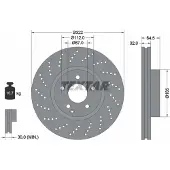 Textar Bremsscheibe 92163405 vorne, belüftet, perforiert, hochkarbonisiert, 1 Stück