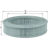 MAHLE ORIGINAL Luftfilter [Hersteller-Nr. LX81] für Renault, Aro, Ford, Saab, Alpine