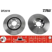 TRW Bremsscheibe DF2619 vorne, belüftet, 1 Stück