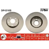 TRW Bremsscheibe DF4310S vorne, belüftet, 1 Stück