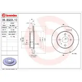 Brembo Bremsscheibe 09.B523.10, vorne, belüftet, 1 Stück