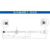 Ate Bremsschlauch 24.5140-0397.3 für Ford Focus III Turnier