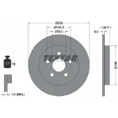 Textar Bremsscheibe 92224003 hinten, voll, 1 Stück