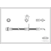 CORTECO 19033578 Bremsschlauch Vorne Rechts für TOYOTA COROLLA Verso (ZER, ZZE12, R1) COROLLA (ZZE12, NDE12, ZDE12) AVENSIS (T25) COROLLA Kombi