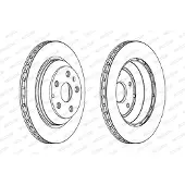 FERODO Bremsscheibe DDF1855C-1 hinten, belüftet, 1 Stück