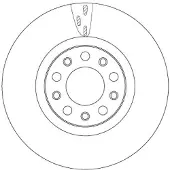 TRW Bremsscheibe DF6590S vorne, belüftet, 1 Stück