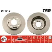 TRW Bremsscheibe DF1815 vorne, belüftet, 1 Stück