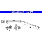 Ate Bremsschlauch [Hersteller-Nr. 24.5265-0500.3] für Toyota