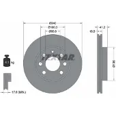 Textar Bremsscheibe 92111403 vorne, belüftet, 1 Stück