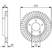 Bosch Bremsscheibe 0 986 479 A52 vorne, belüftet, 1 Stück