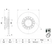 Bosch Bremsscheibe 0 986 479 F62 hinten, voll, 1 Stück