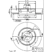 Brembo Bremsscheibe Hinterachse Voll [Hersteller-Nr. 08.7211.76] für Mercedes-Benz