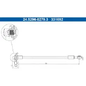 Ate Bremsschlauch [Hersteller-Nr. 24.5296-0279.3] für Kia, Hyundai