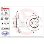 Brembo Bremsscheibe 08.C656.11, hinten, voll, 1 Stück