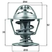 MAHLE ORIGINAL Thermostat, Kühlmittel TX 173 88D