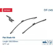 Denso Wischblatt Flat Blades DF-245, 600/380mm, Vorne, 2 Stück