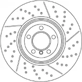 TRW Bremsscheibe DF6600S vorne, belüftet, geschlitzt, hochkarbonisiert, 1 Stück