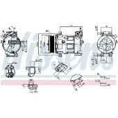 Nissens Kompressor, Klimaanlage ** FIRST FIT ** 891260