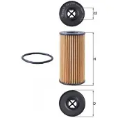 MAHLE ORIGINAL Ölfilter ox1308d Filtereinsatz 113mm für FIAT MERCEDES-BENZ NISSAN RENAULT DACIA