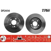 TRW Bremsscheibe DF2656 vorne, belüftet, 1 Stück
