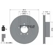Textar Bremsscheibe 92176105 vorne, belüftet, 1 Stück