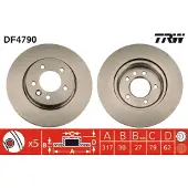 TRW Bremsscheibe DF4790 vorne, belüftet, hochkarbonisiert, 1 Stück