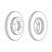 FERODO Bremsscheibe DDF2462C-1 vorne, belüftet, 1 Stück