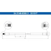 Ate Bremsschlauch 24.5140-0380.3