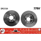 TRW Bremsscheibe DF2720 vorne, belüftet, 1 Stück