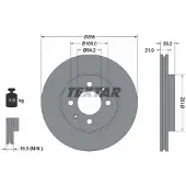 Textar Bremsscheibe 92165903 vorne, belüftet, 1 Stück