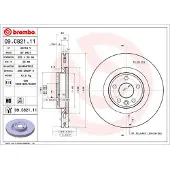 Brembo Bremsscheibe PRIME LINE - UV Coated 09.C821.11