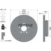 Textar Bremsscheibe 92265525 hinten, belüftet, geschlitzt, hochkarbonisiert, 1 Stück